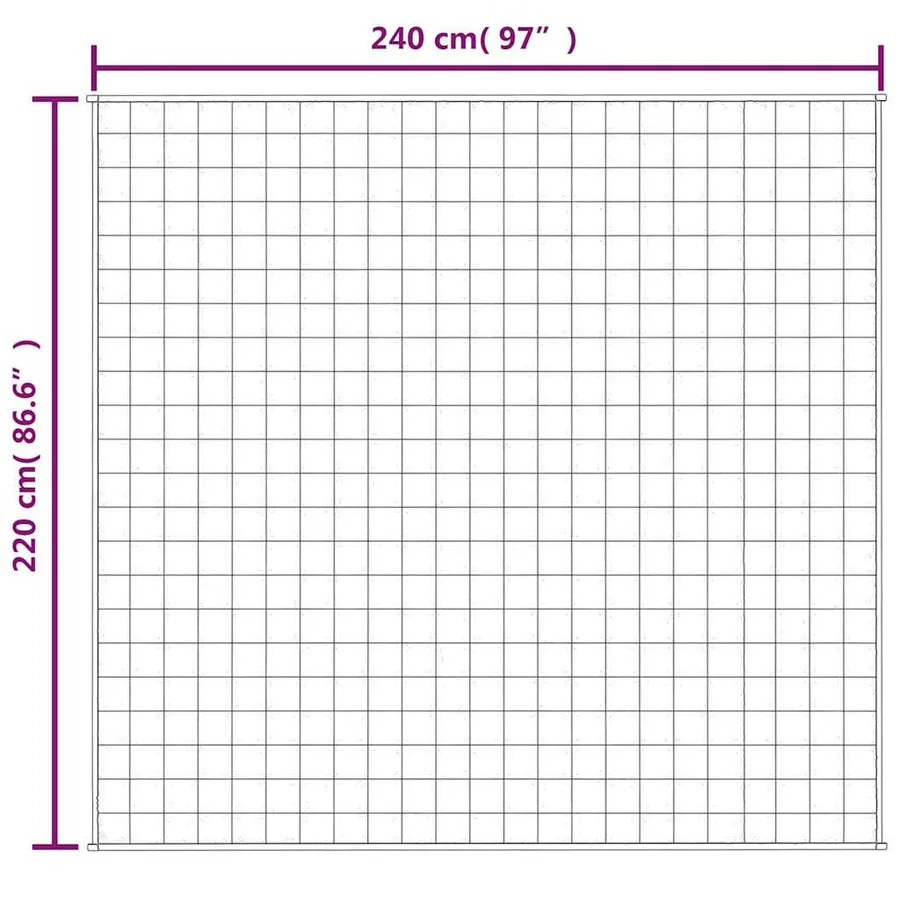 Couverture lestée Crème clair 220x240 cm 15 kg Tissu - 6