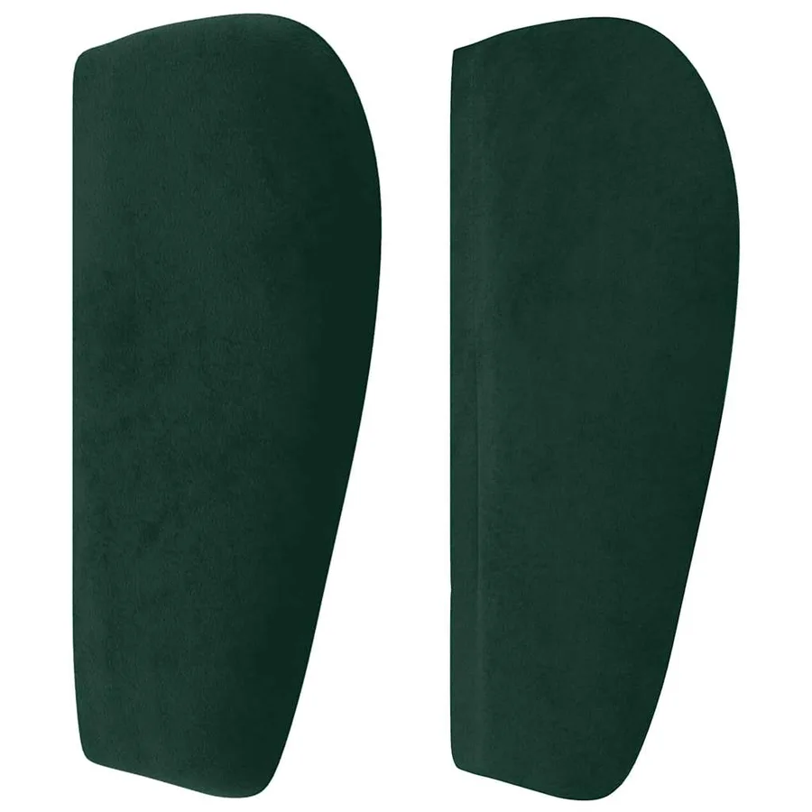 Tête de lit avec oreilles Vert foncé 203x23x78/88 cm Velours - 4