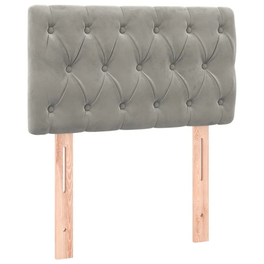 Tête de lit à LED Gris clair 80x7x78/88 cm Velours - 4