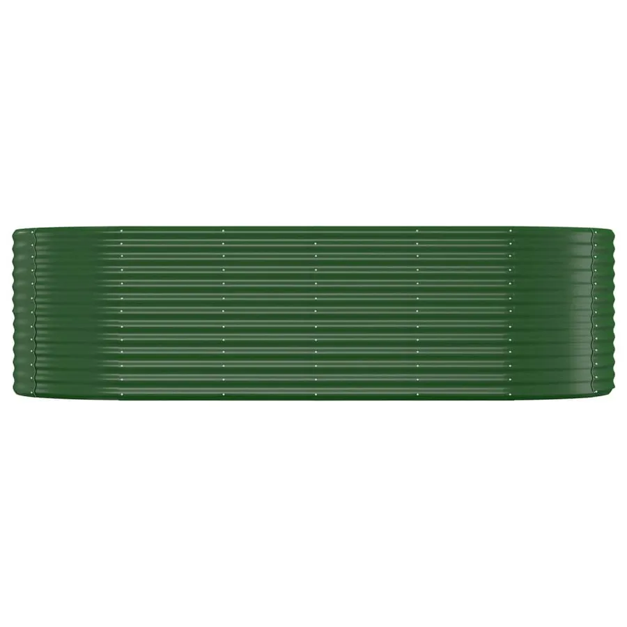 Lit surélevé de jardin Acier galvanisé 249x100x68cm Vert - 3