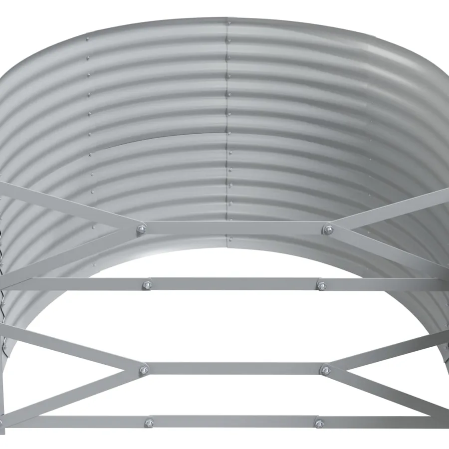 Lit surélevé de jardin Acier galvanisé 249x100x68cm Vert - 5