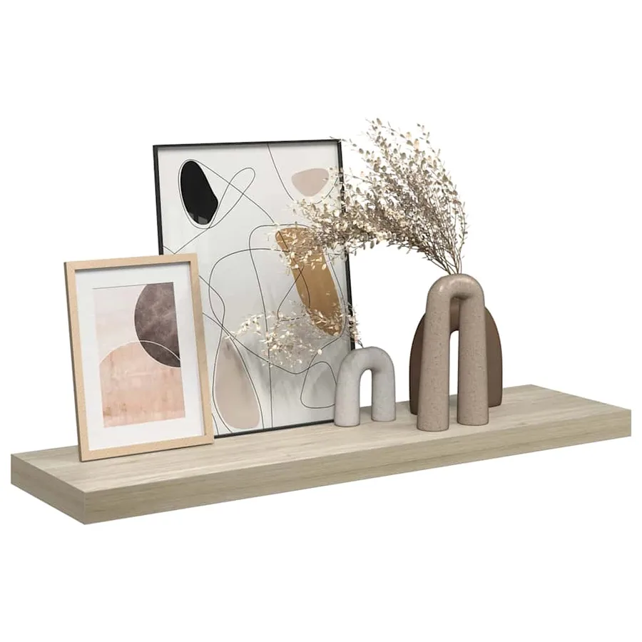 Étagère murale flottante chêne 90x23,5x3,8 cm MDF - 5