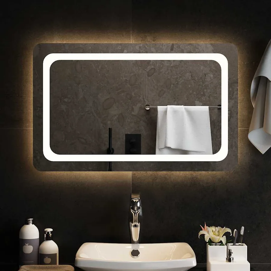 Miroir de salle de bain à LED 80x50 cm