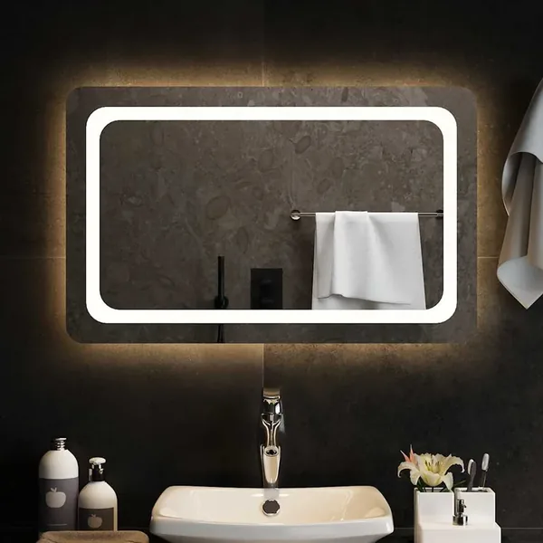 Miroir de salle de bain à LED 80x50 cm