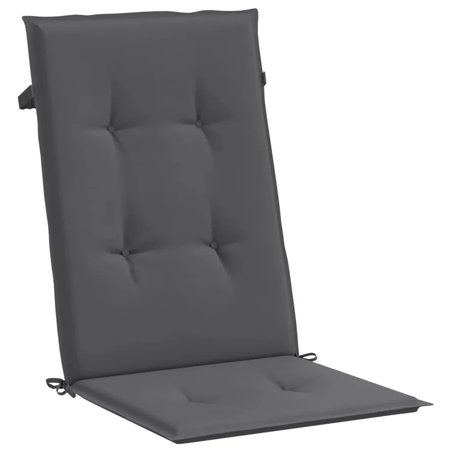 Coussins de chaise de jardin à dossier haut lot de 6 anthracite - 5
