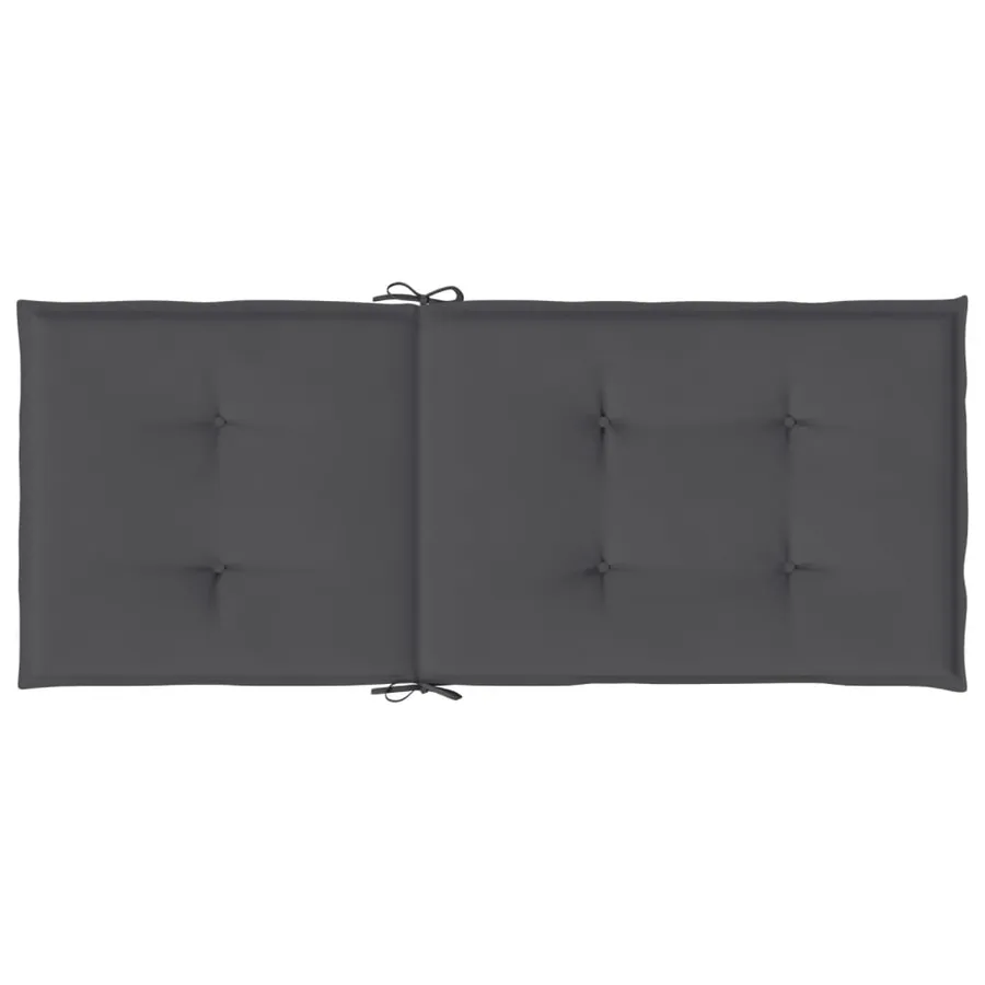 Coussins de chaise de jardin à dossier haut lot de 6 anthracite - 7