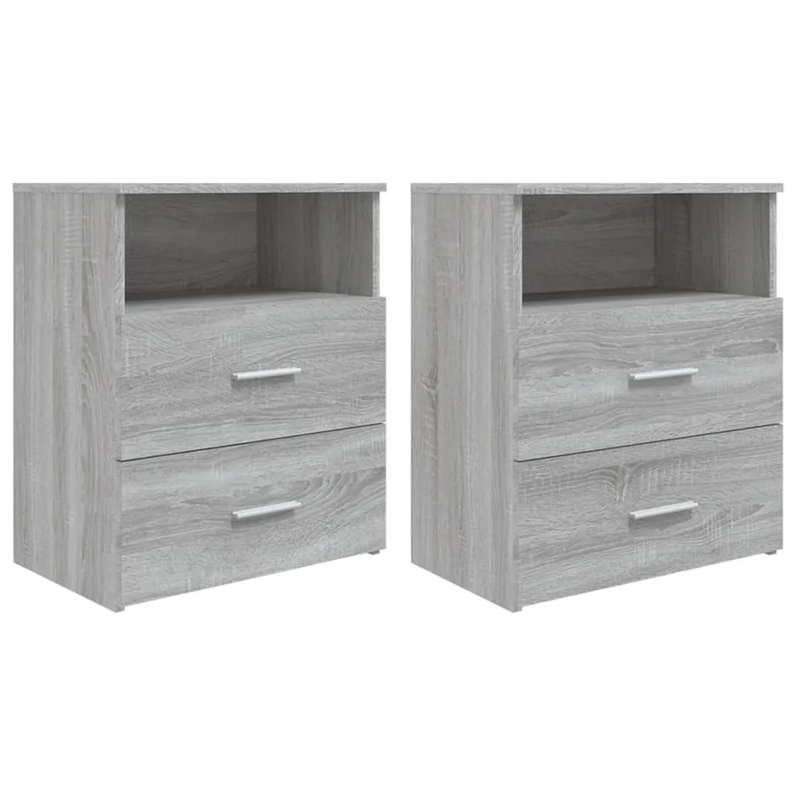 Tables de chevet 2 pcs Sonoma gris 50x32x60 cm - 2