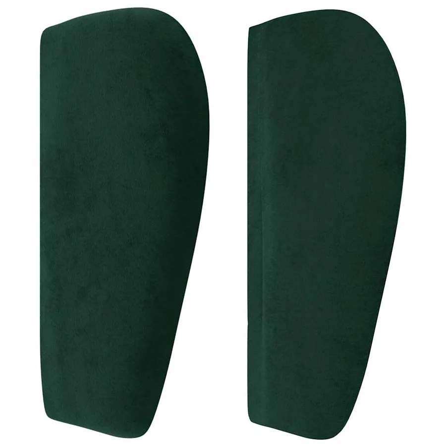 Tête de lit avec oreilles Vert foncé 103x23x78/88 cm Velours - 4