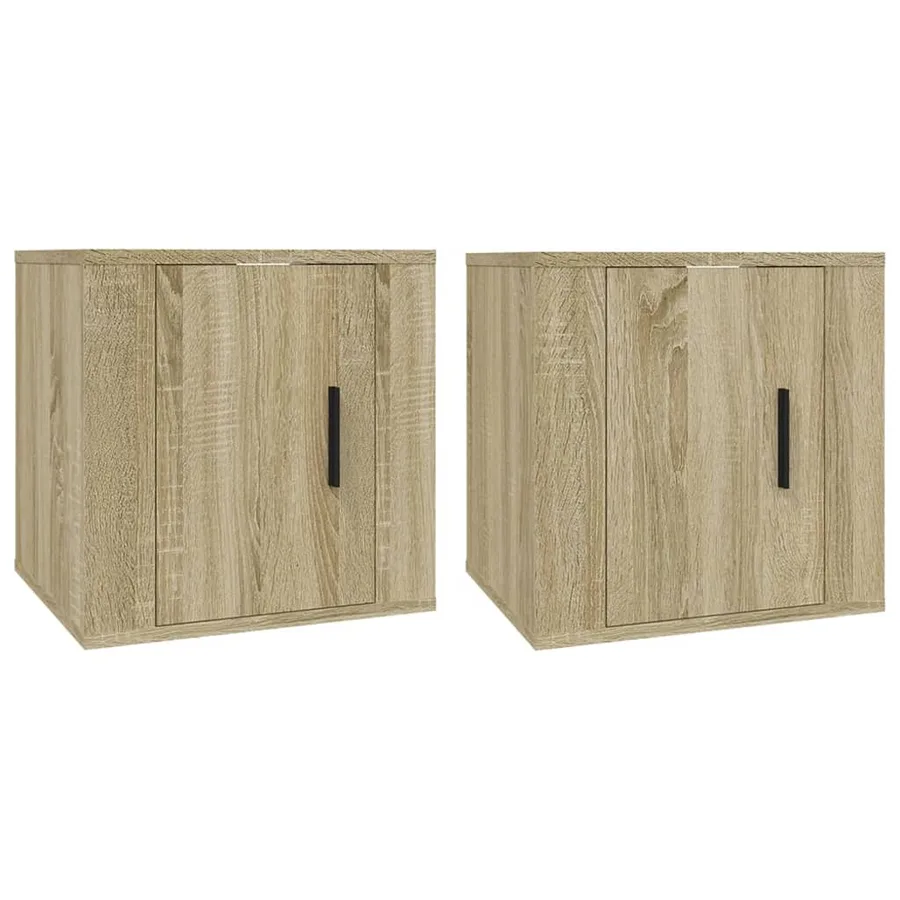 Meubles TV muraux 2 pcs Chêne sonoma 40x34,5x40 cm - 2