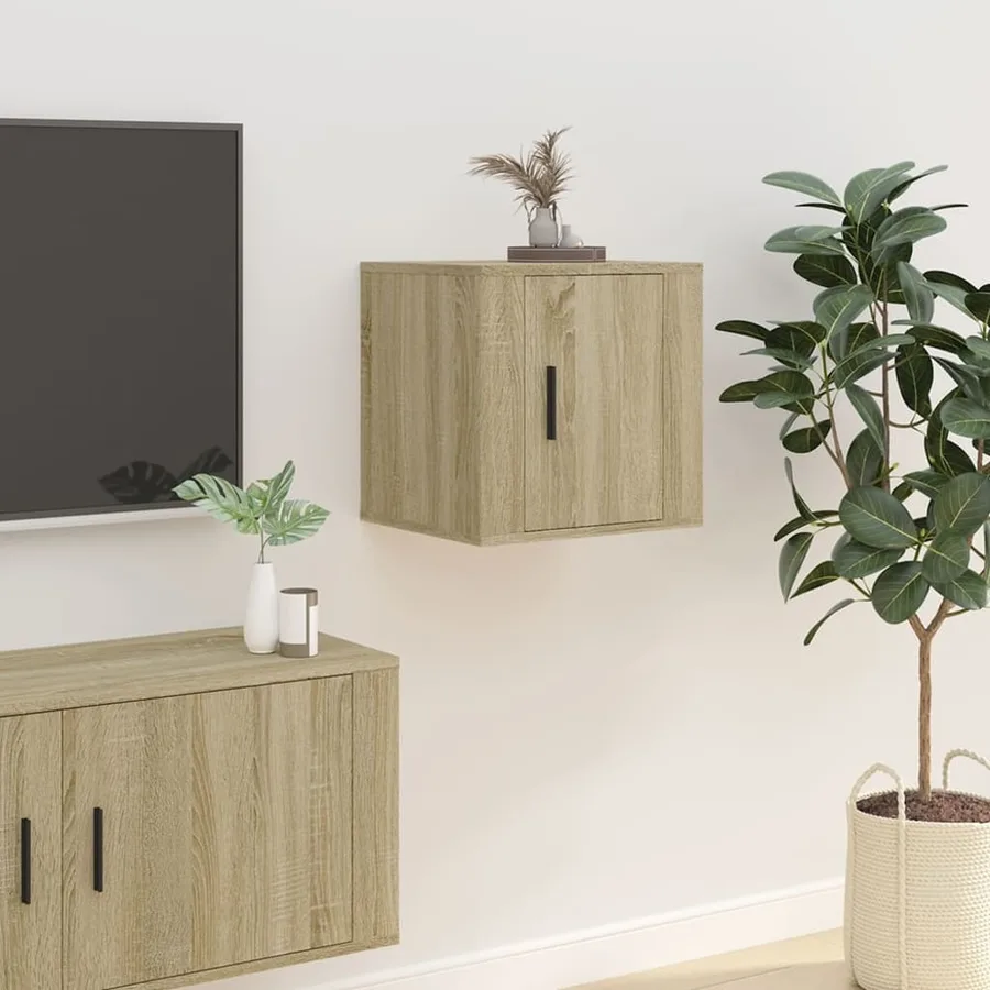 Meubles TV muraux 2 pcs Chêne sonoma 40x34,5x40 cm - 3