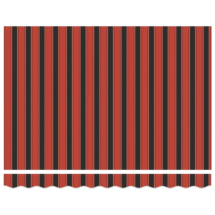 Auvent rétractable orange et marron 3,5x2,5m tissu et aluminium - 6