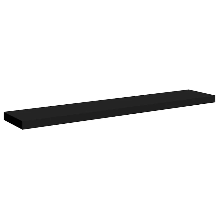 Étagères murales flottantes 2 pcs noir 120x23,5x3,8 cm MDF - 6
