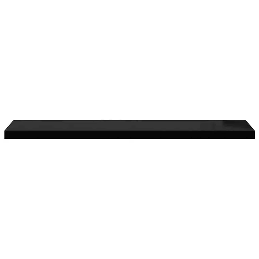 Étagères murales flottantes 2 pcs noir 120x23,5x3,8 cm MDF - 7