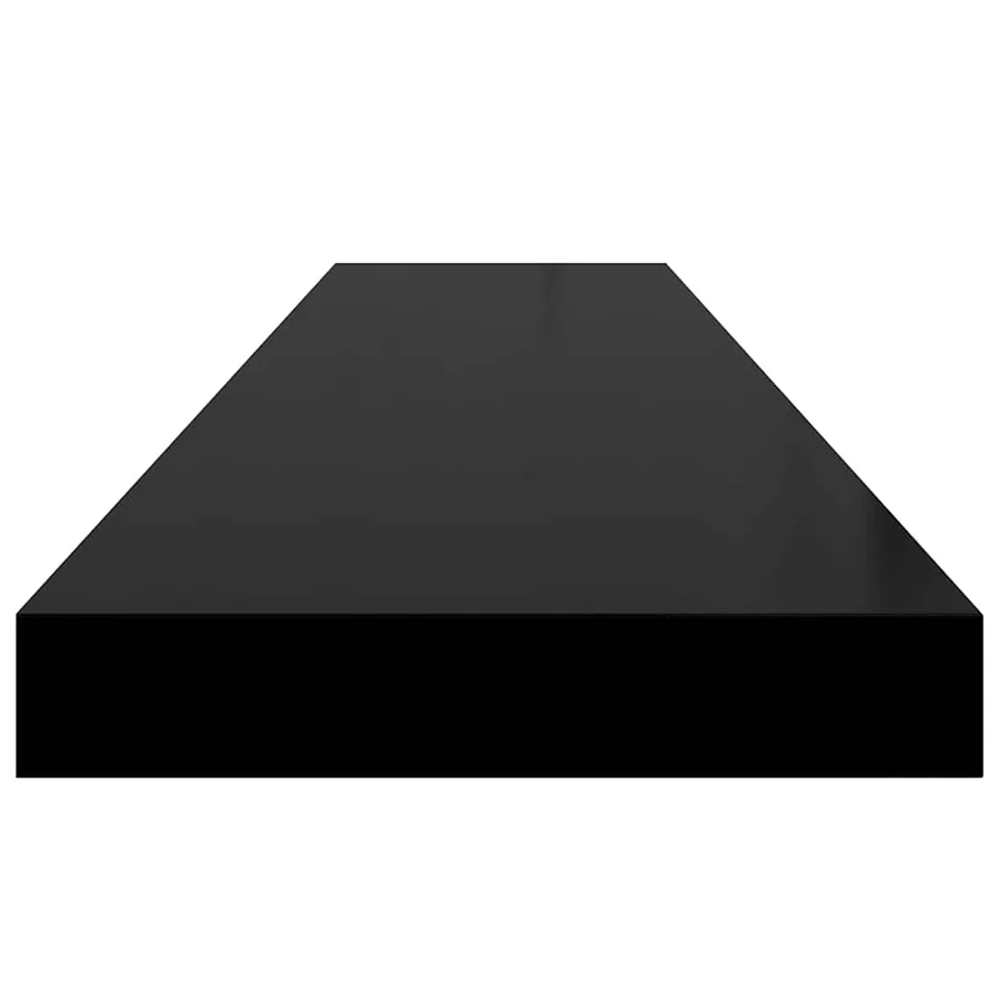 Étagères murales flottantes 2 pcs noir 120x23,5x3,8 cm MDF - 8
