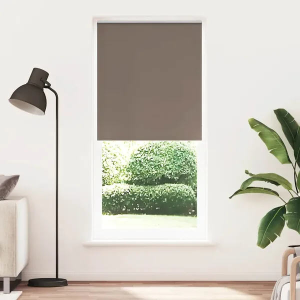 Store enrouleur occultant 124,4 x 230 cm, largeur du tissu 120 cm, couleur café