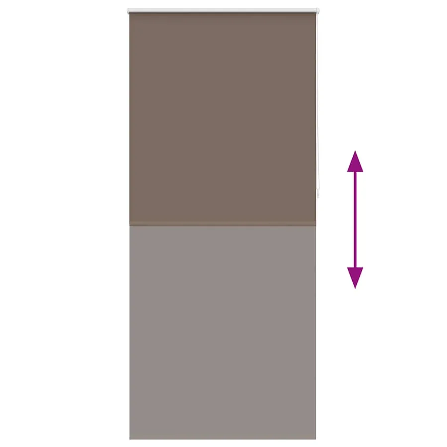 Store enrouleur occultant 124,4 x 230 cm, largeur du tissu 120 cm, couleur café - 9