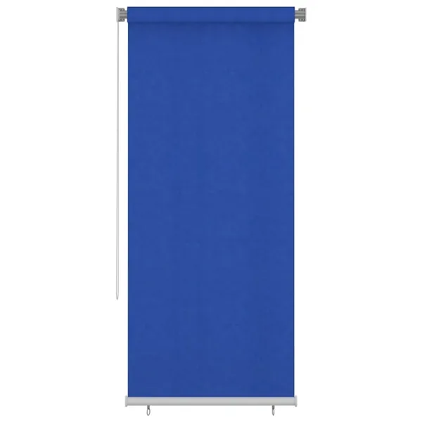 Store roulant d'extérieur 105 (l) x 230 (H) cm bleu HDPE