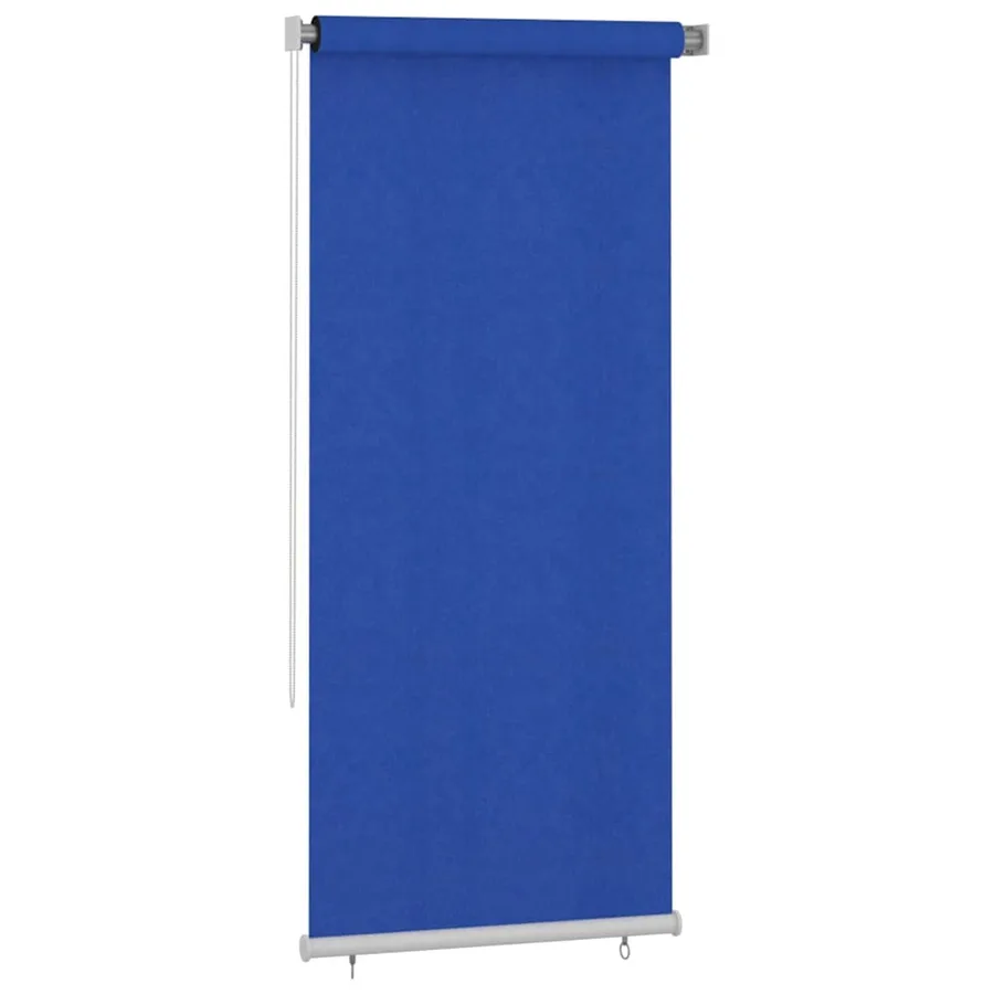 Store roulant d'extérieur 105 (l) x 230 (H) cm bleu HDPE - 2