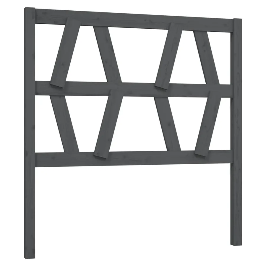 Tête de lit Gris 96x4x100 cm Bois massif de pin - 2