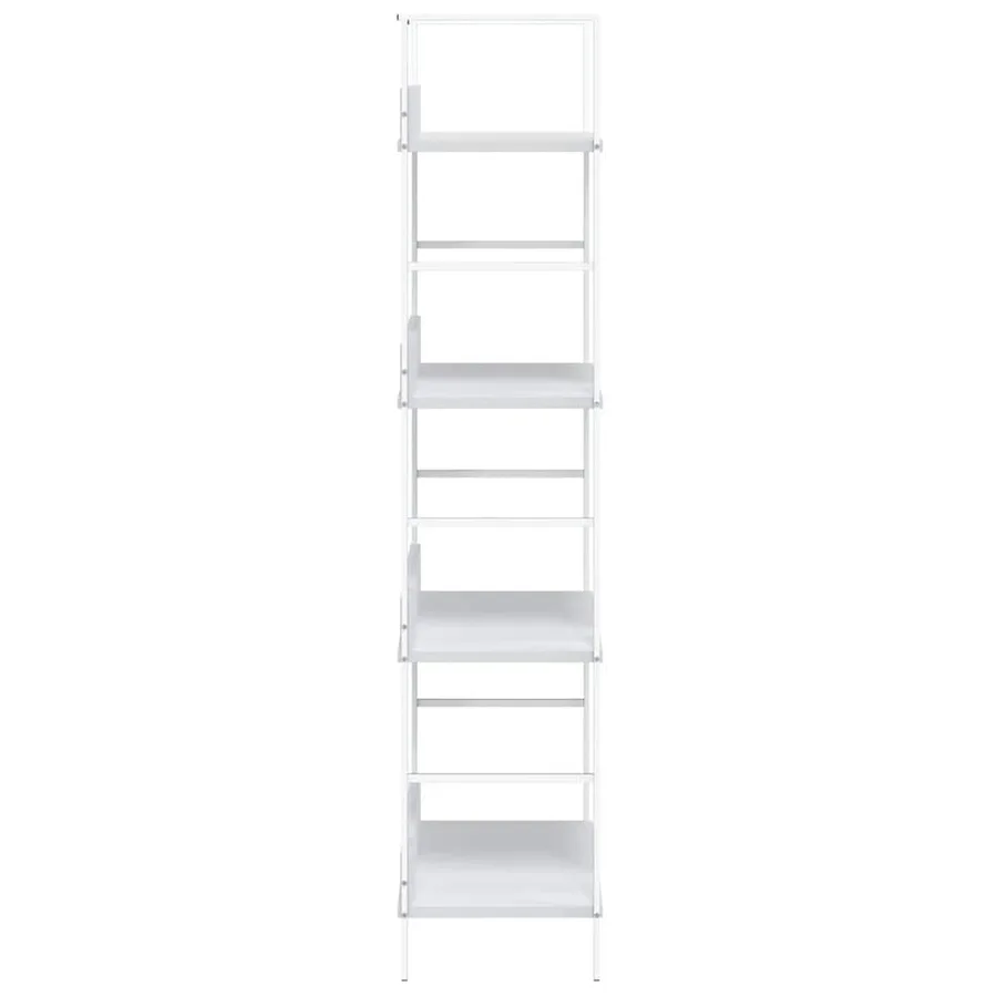 Bibliothèque à 4 niveaux blanc 60x27,6x124,5 cm bois ingénierie - 6