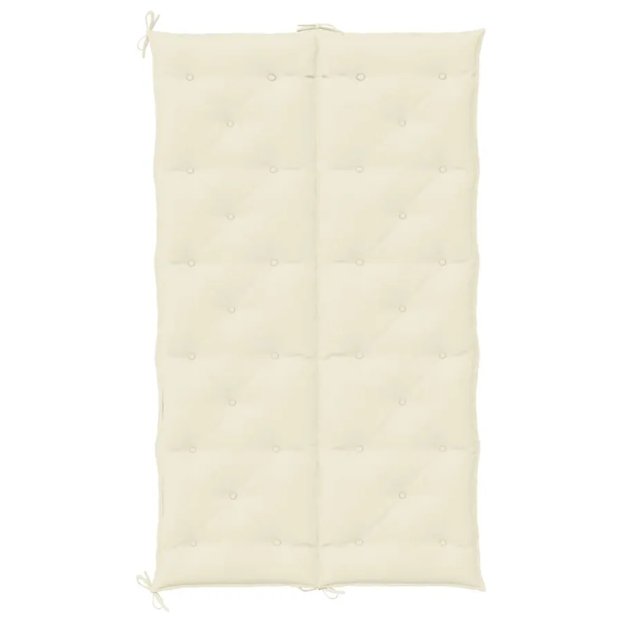 Coussin de banc de jardin blanc crème tissu oxford - 6