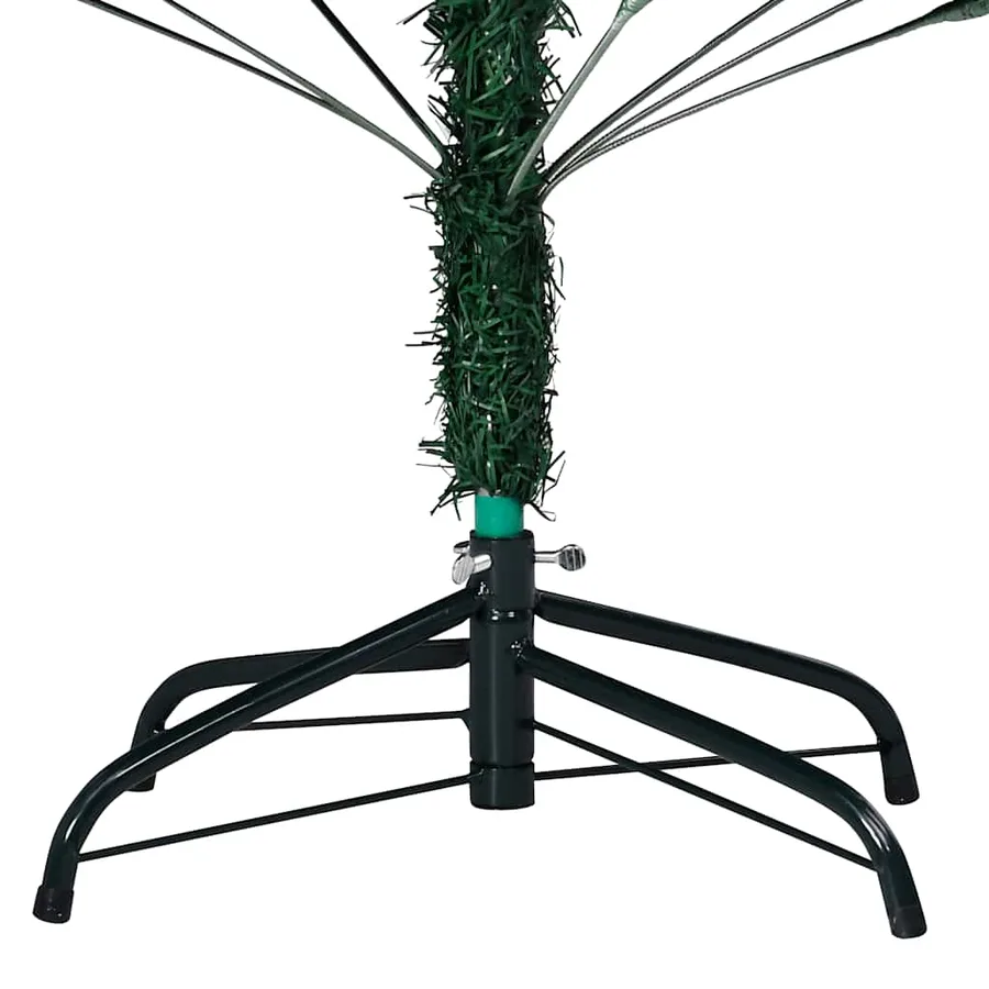 Arbre de Noël artificiel pré-éclairé et boules vert 180 cm PVC - 11