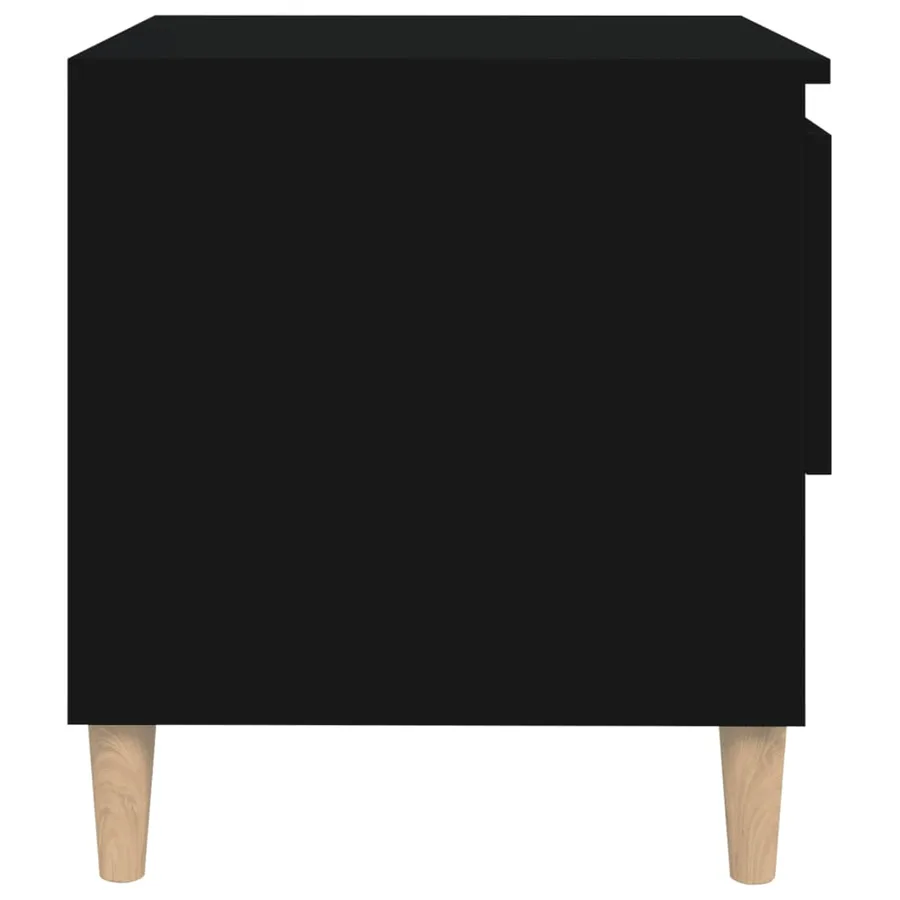 Tables de chevet 2 pcs Noir 50x46x50 cm Bois d’ingénierie - 6