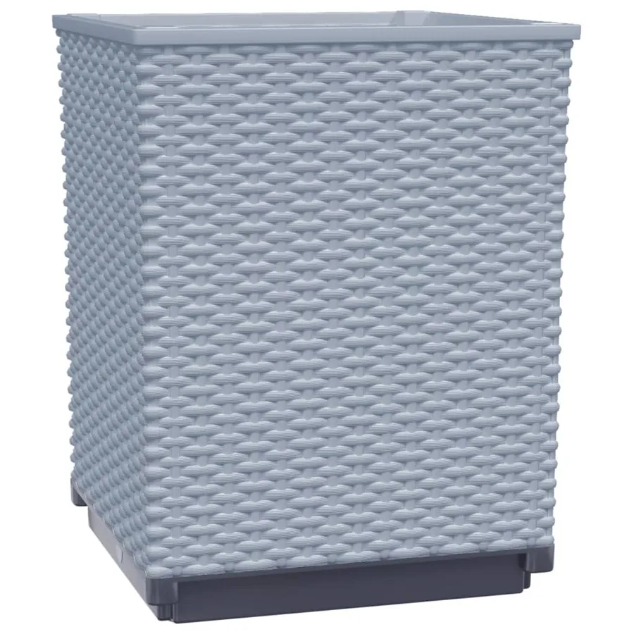 Jardinières 2 pcs gris clair 30x30x37 cm polypropylène - 4