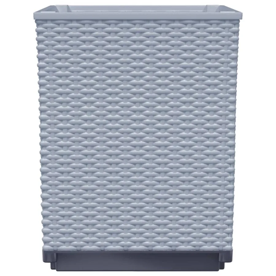 Jardinières 2 pcs gris clair 30x30x37 cm polypropylène - 5