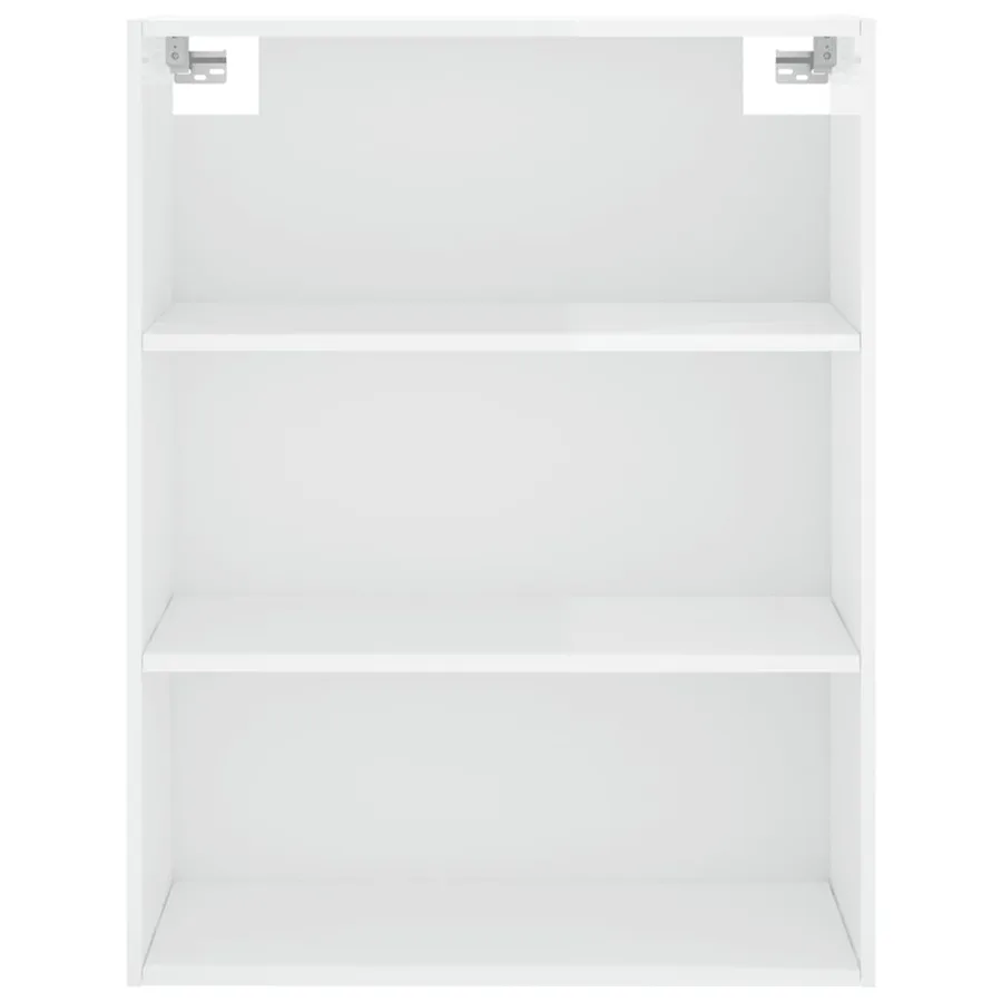 Buffet haut Blanc brillant 69,5x34x180 cm Bois d'ingénierie - 5