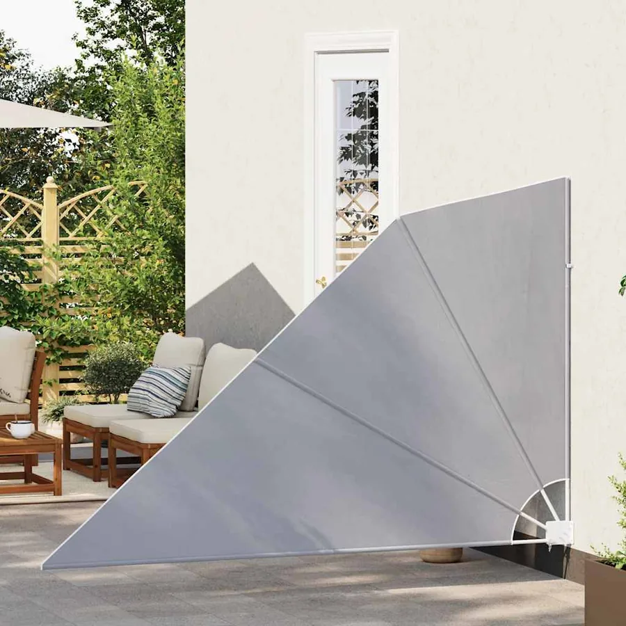 Auvent latéral pliable de balcon Gris 160 x 240 cm - 3