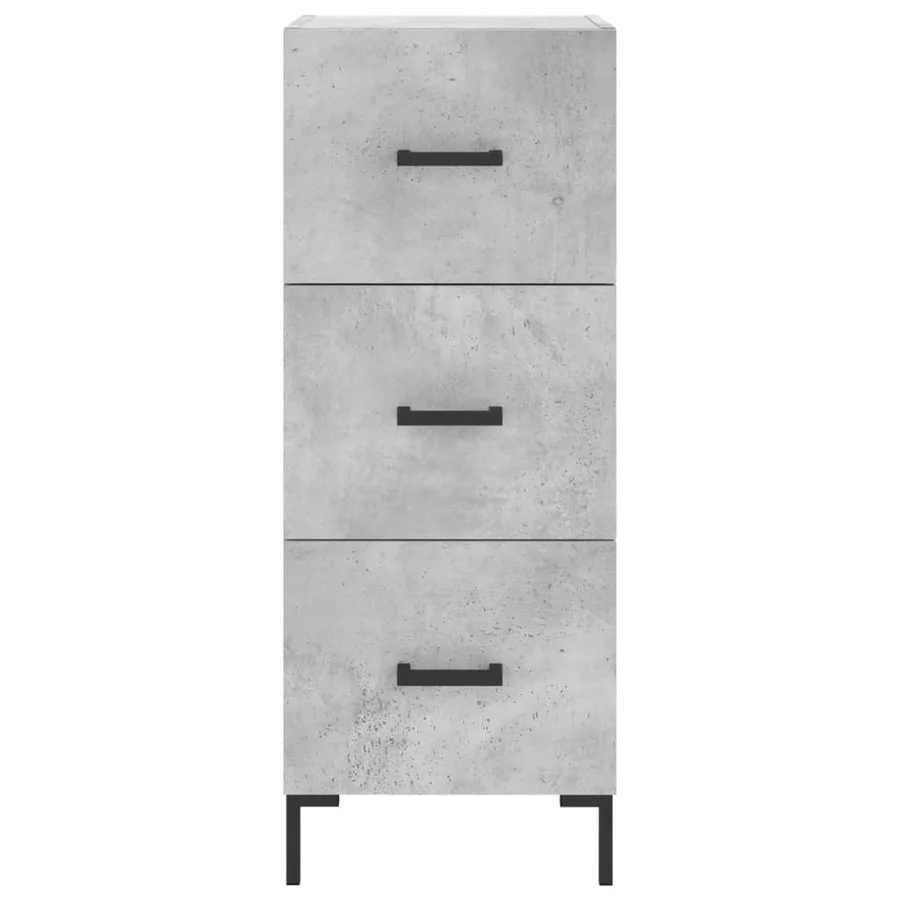 Buffet haut Gris béton 34,5x34x180 cm Bois d'ingénierie - 6