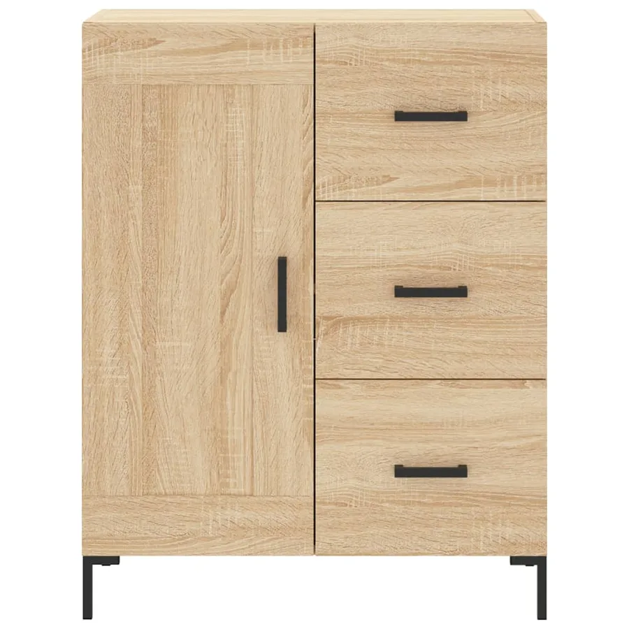 Buffet haut Chêne sonoma 69,5x34x180 cm Bois d'ingénierie - 8