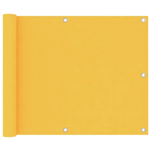 Écran de balcon Jaune 75x600 cm Tissu Oxford