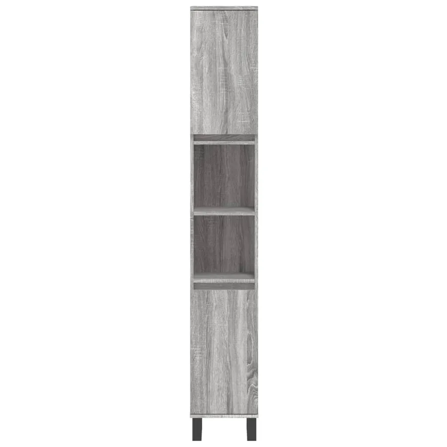 Ensemble de meubles de salle de bain 3 pcs Sonoma gris - 6