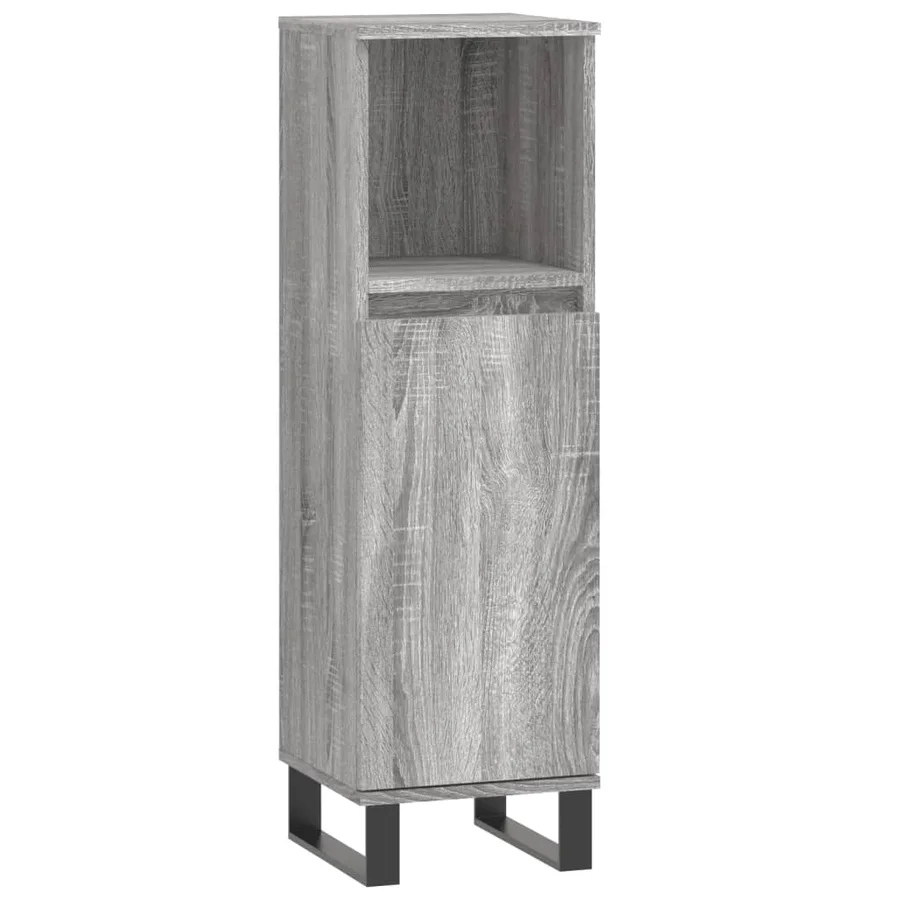 Ensemble de meubles de salle de bain 3 pcs Sonoma gris - 7