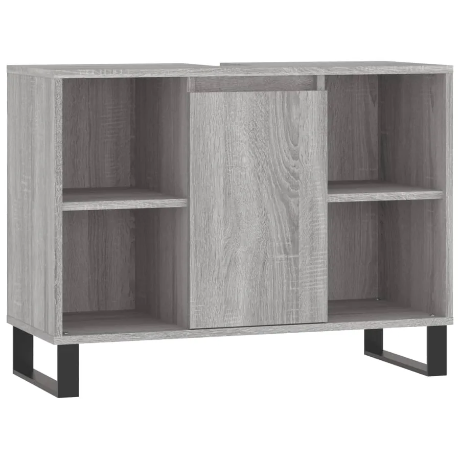 Ensemble de meubles de salle de bain 3 pcs Sonoma gris - 9