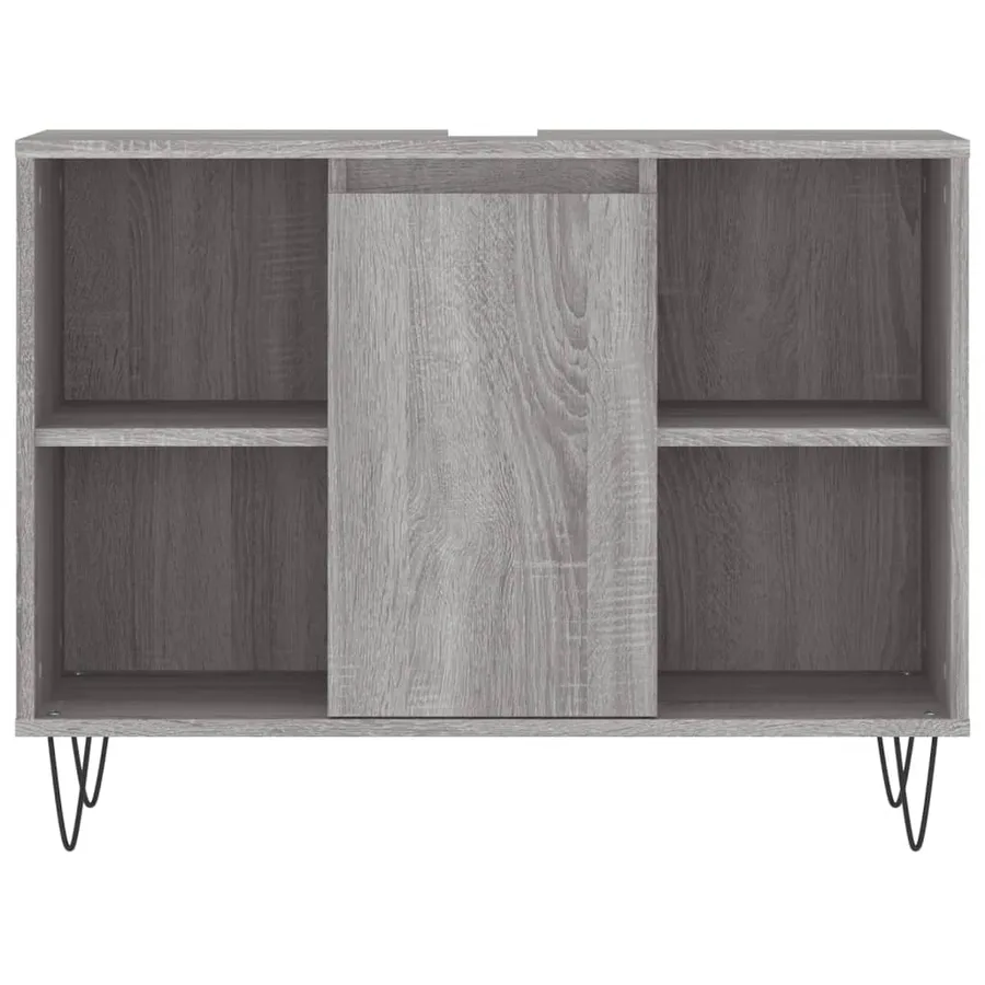Ensemble de meubles de salle de bain 3 pcs Sonoma gris - 10