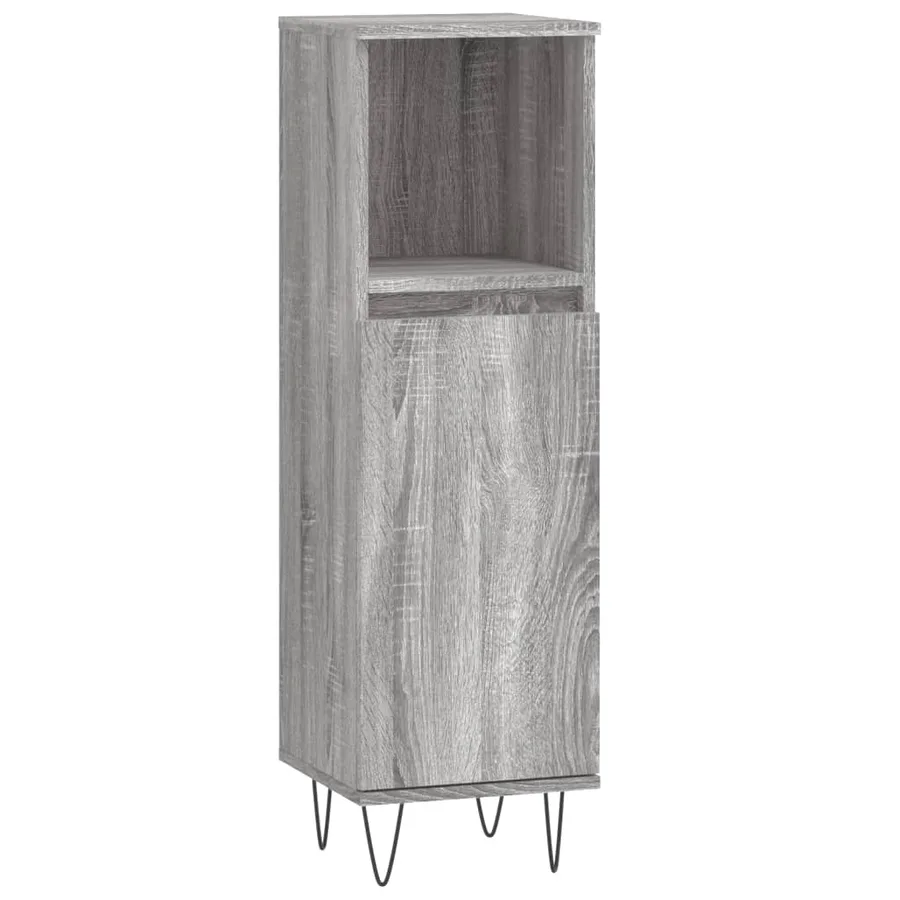 Ensemble de meubles de salle de bain 3 pcs Sonoma gris - 7