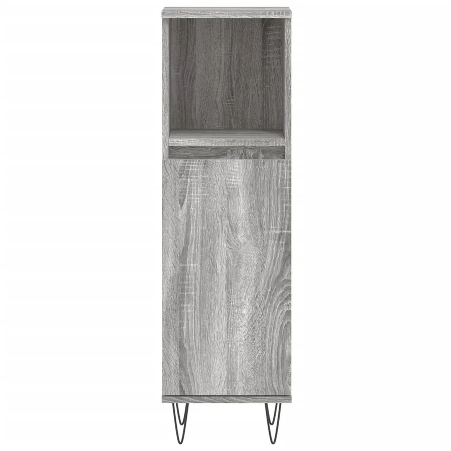 Ensemble de meubles de salle de bain 3 pcs Sonoma gris - 8