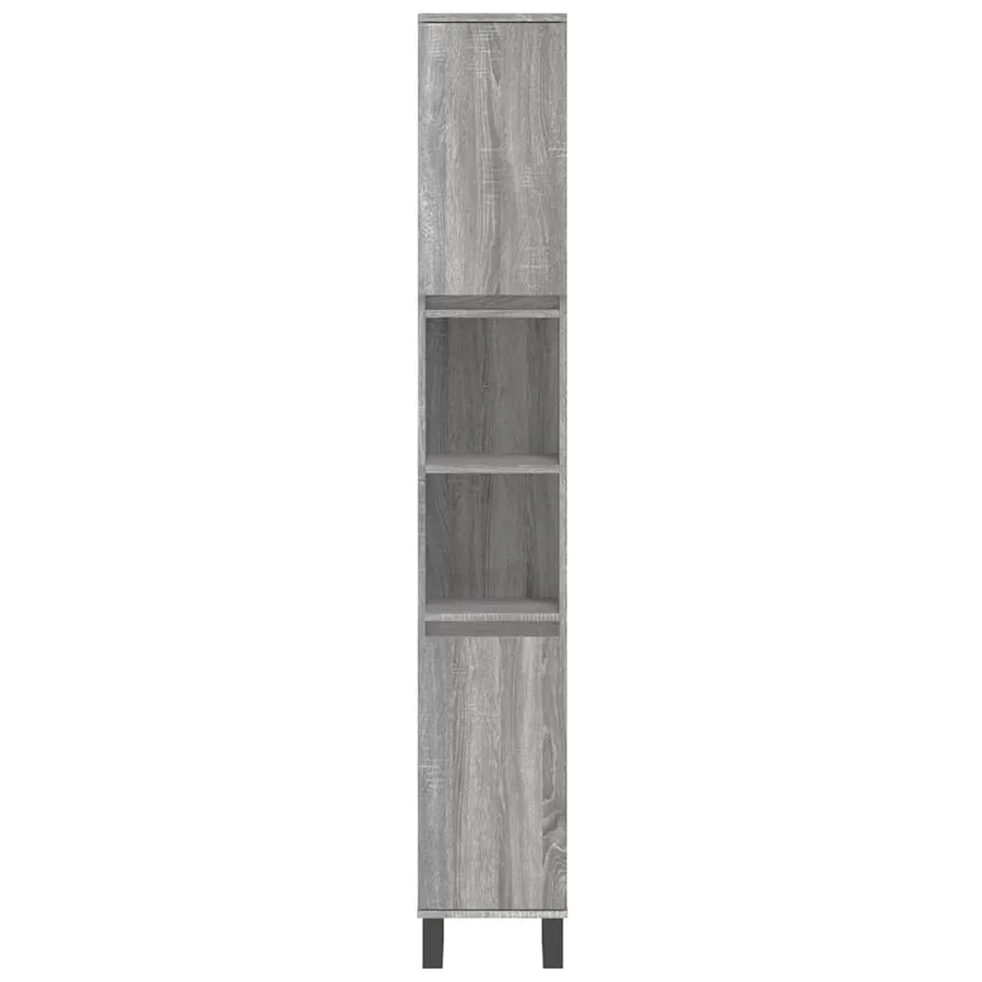 Ensemble de meubles de salle de bain 3 pcs Sonoma gris - 6