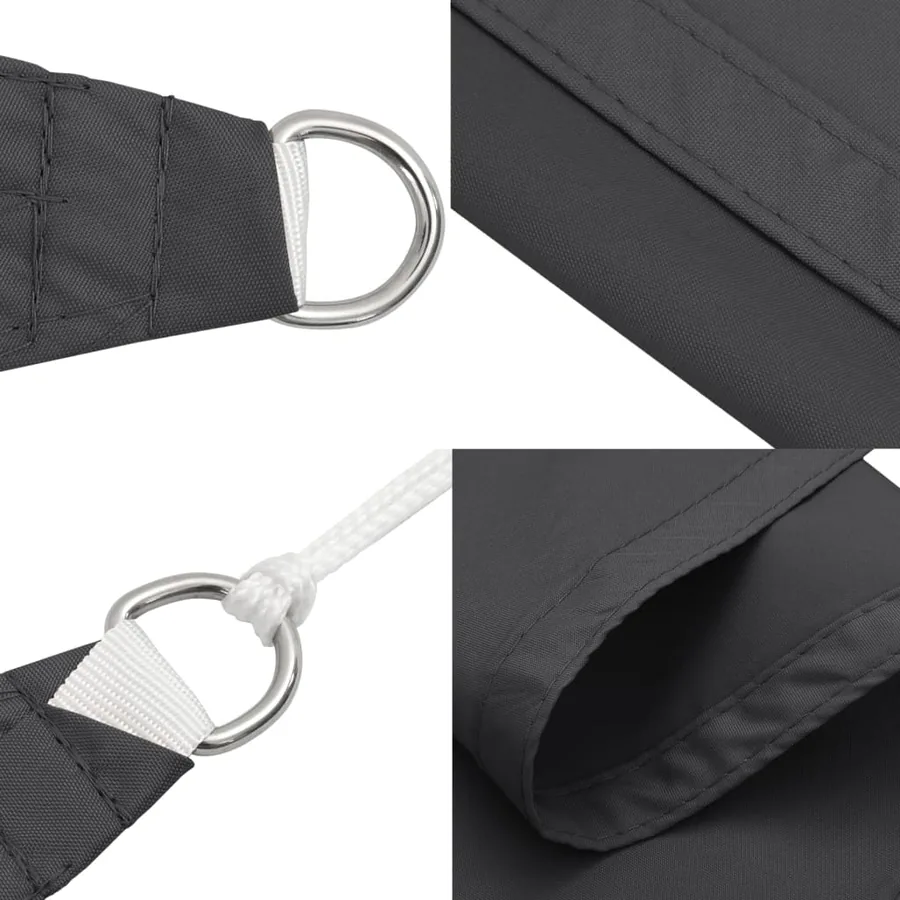 Voile de parasol tissu oxford rectangulaire 3,5x5 m anthracite - 7