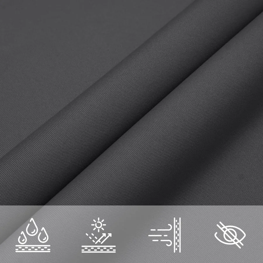 Voile de parasol tissu oxford rectangulaire 3,5x5 m anthracite - 8