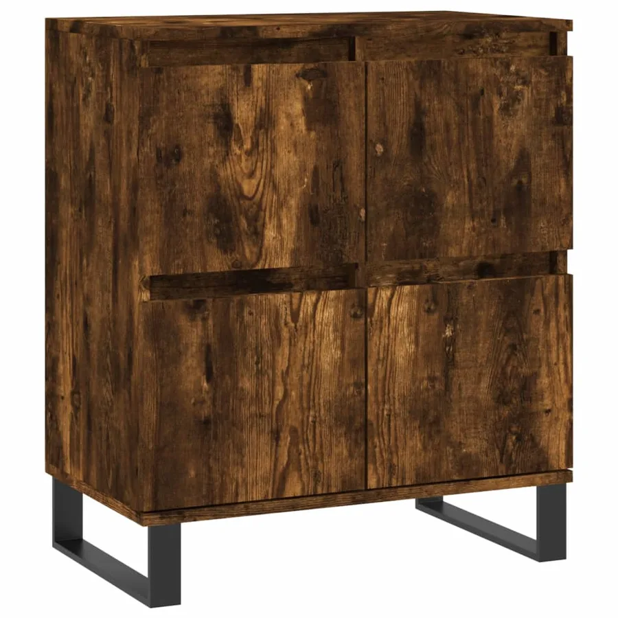 Buffets 2 pcs chêne fumé bois d'ingénierie - 5