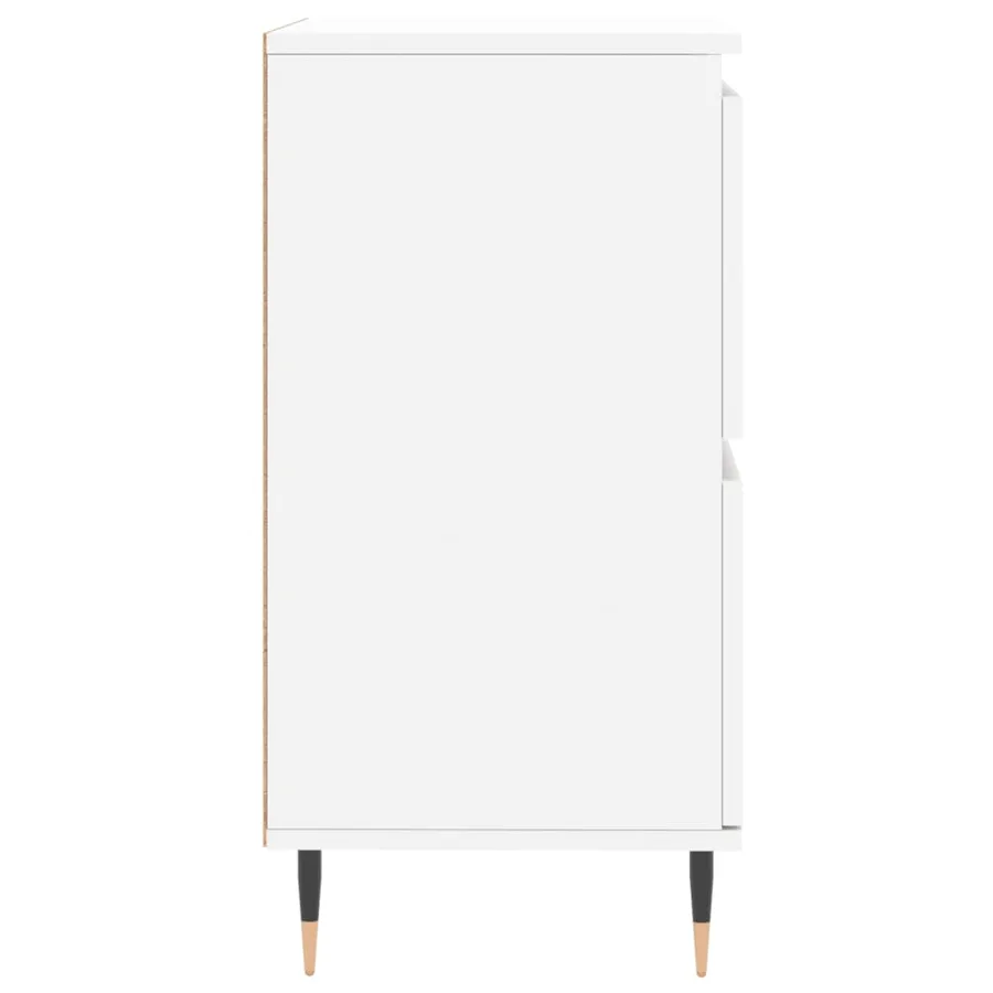 Buffets 2 pcs blanc bois d'ingénierie - 7