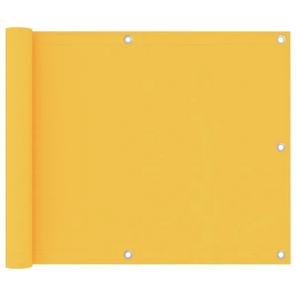Écran de balcon Jaune 75x400 cm Tissu Oxford