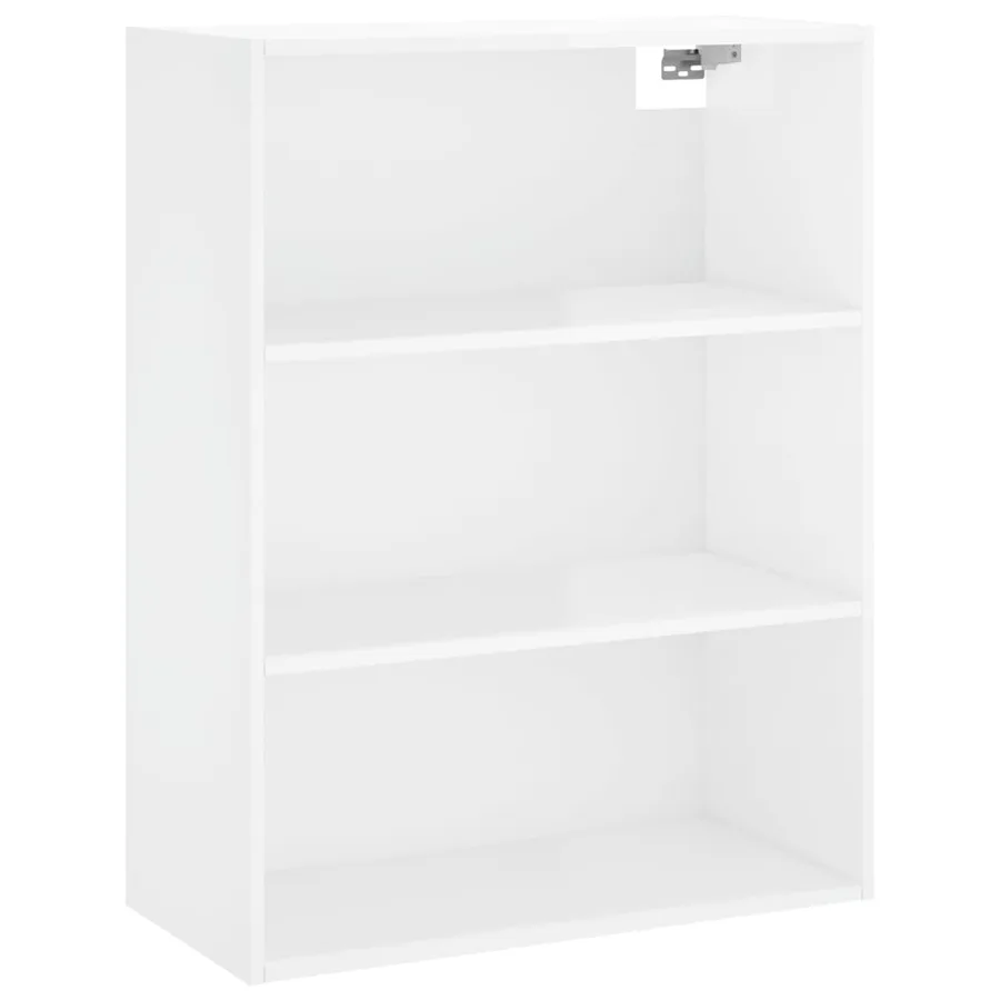 Buffet haut Blanc brillant 69,5x34x180 cm Bois d'ingénierie - 4