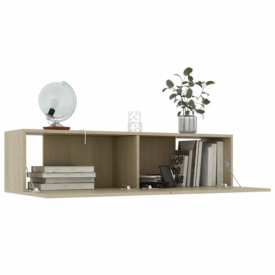 Meuble TV Chêne sonoma 120x30x30 cm Bois d’ingénierie - 3