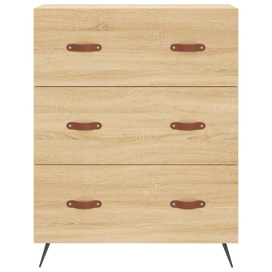 Buffet haut Chêne sonoma 69,5x34x180 cm Bois d'ingénierie - 7