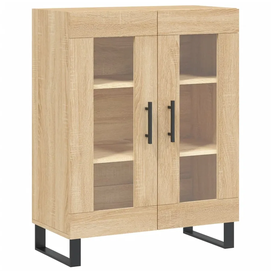 Buffet haut Chêne sonoma 69,5x34x180 cm Bois d'ingénierie - 7